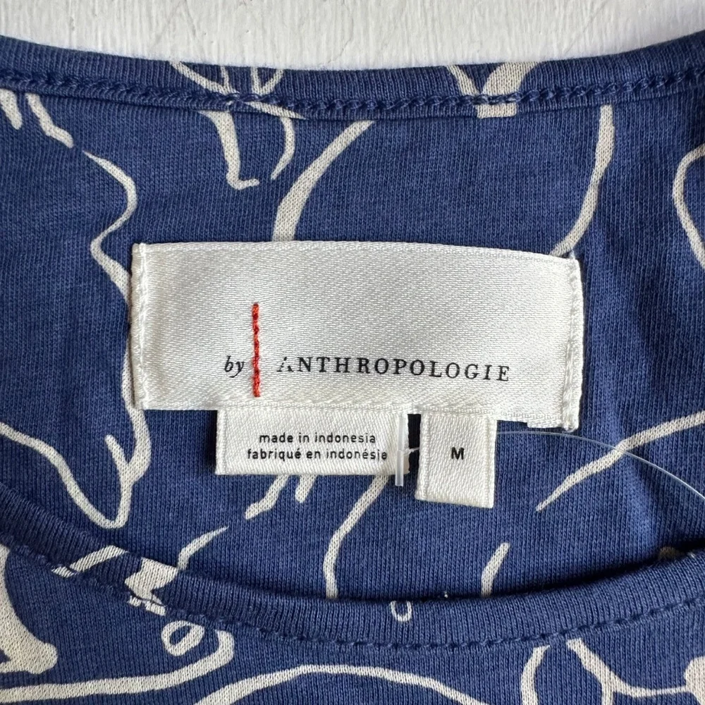 Anthropologie Blue Bunny Novelty Print Weekend Tee - Picture 3 of 9